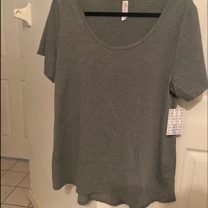 Lularoe solid gray classic tee xl new with tags.